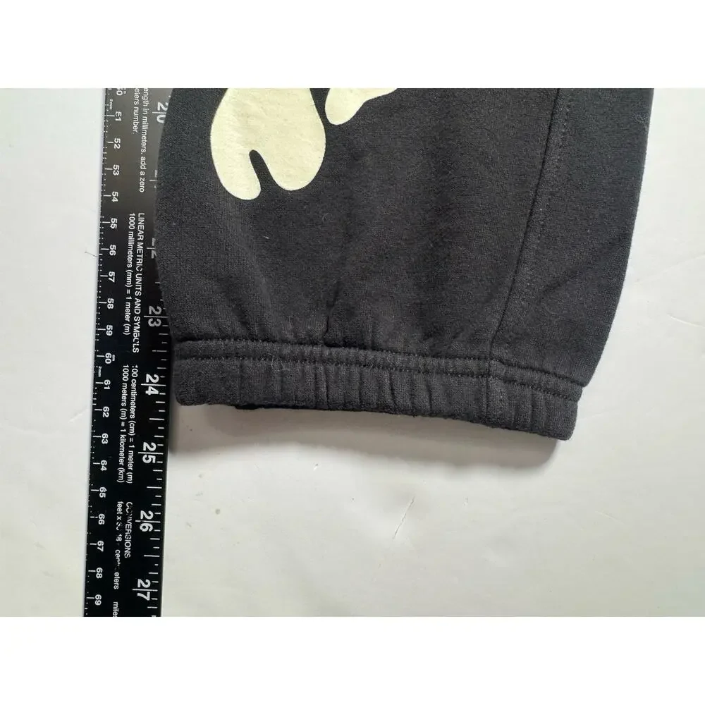 Crazy 8 Boys Skeleton Glow Bones Jogger Sweatpants Black Size L 10-12 Halloween